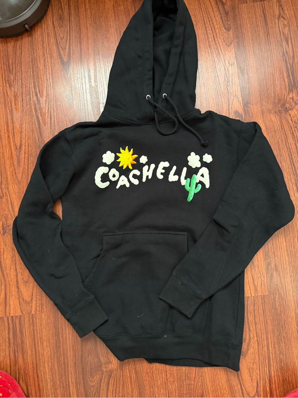 Coachella 2023 Black Graphic Hoodie - Black Pullover Sweatshirt